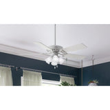 Studio Series Ceiling Fan 52in White White/Bleached Oak 53062