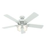 Studio Series Ceiling Fan 52in White White/Bleached Oak 53062