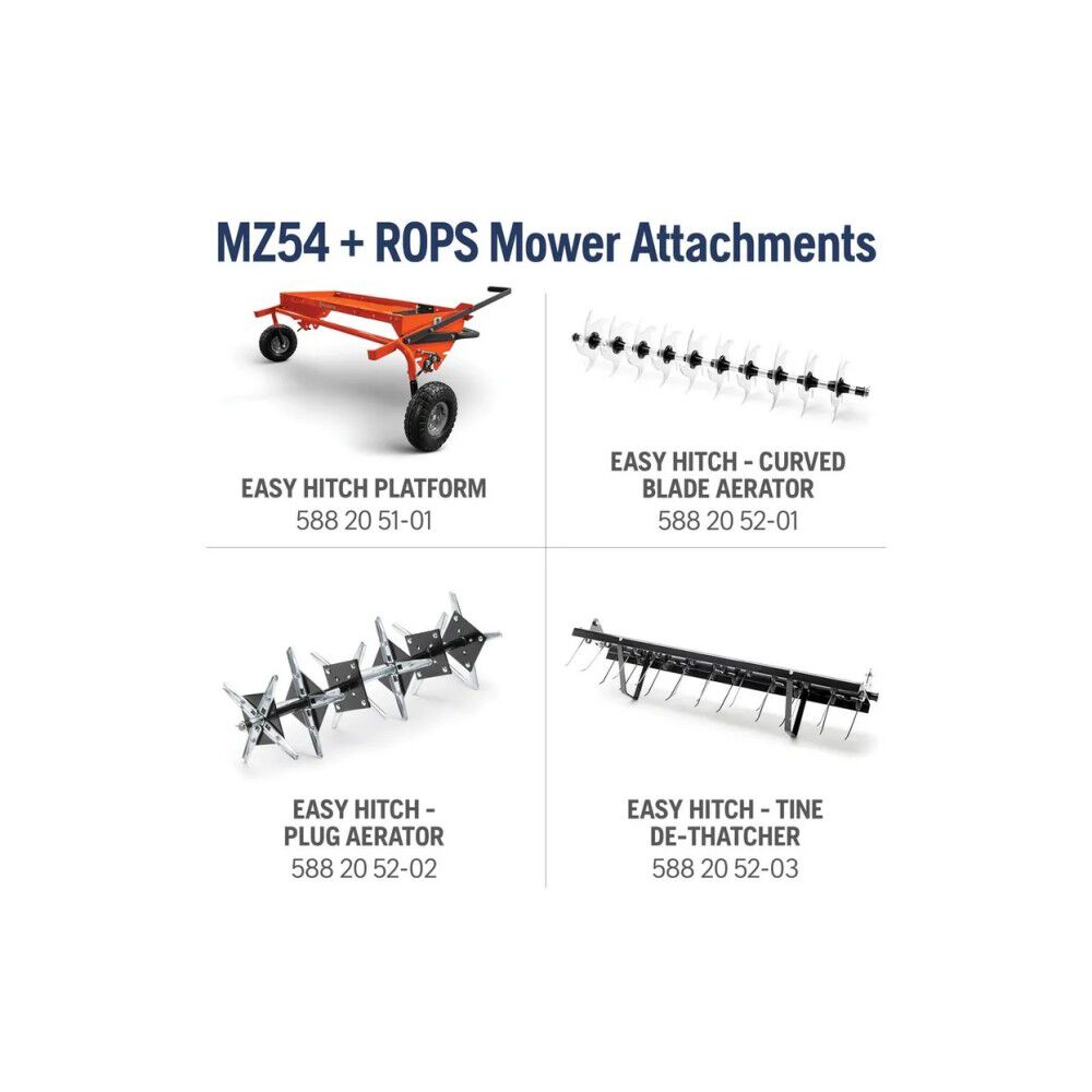 MZ54 ROPS 54 Inch 24HP Kawasaki Zero-Turn Lawn Mower 967 95 37-03