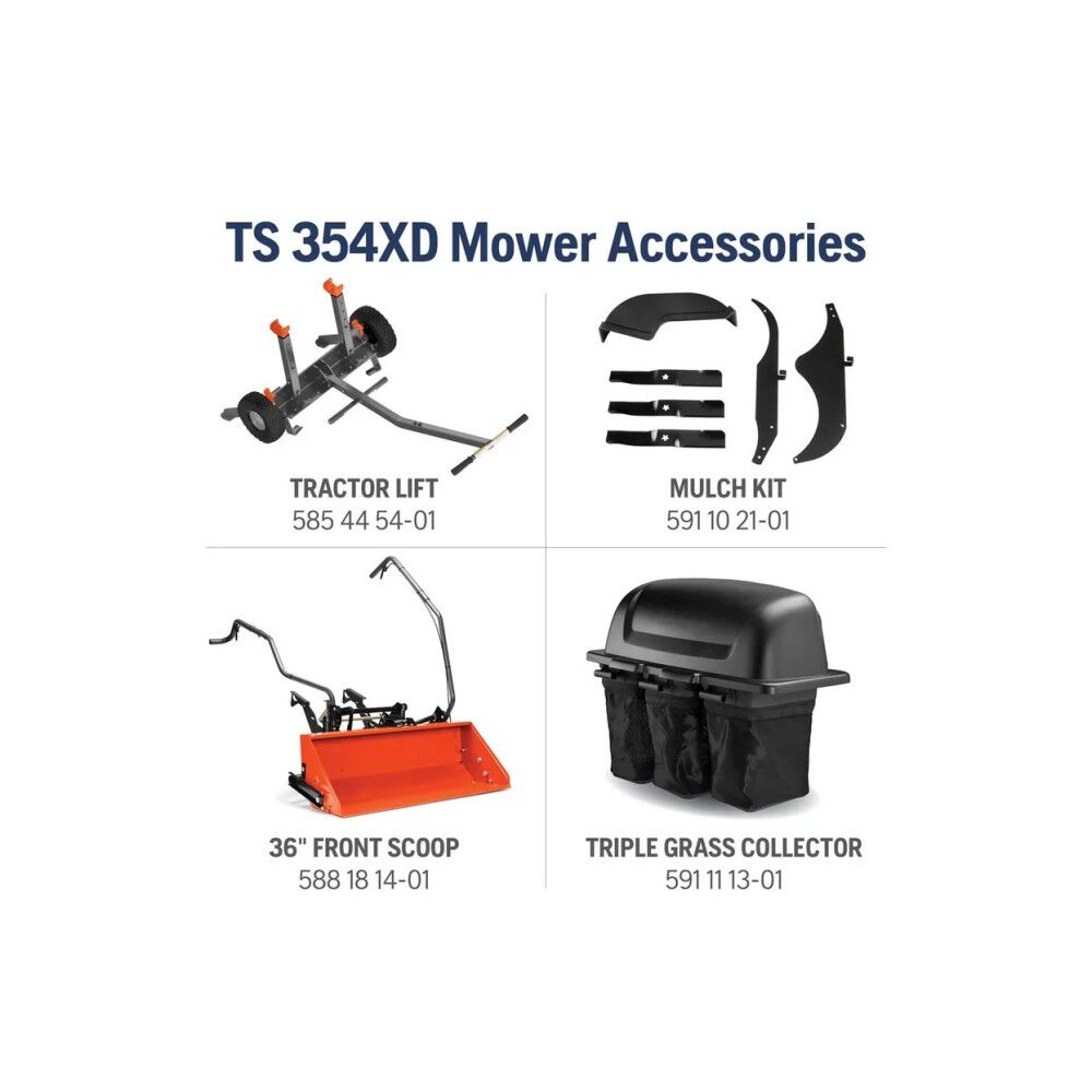 TS 354XD 54 Inch 24HP Kawasaki Gasoline Riding Lawn Mower 960 43 03-40