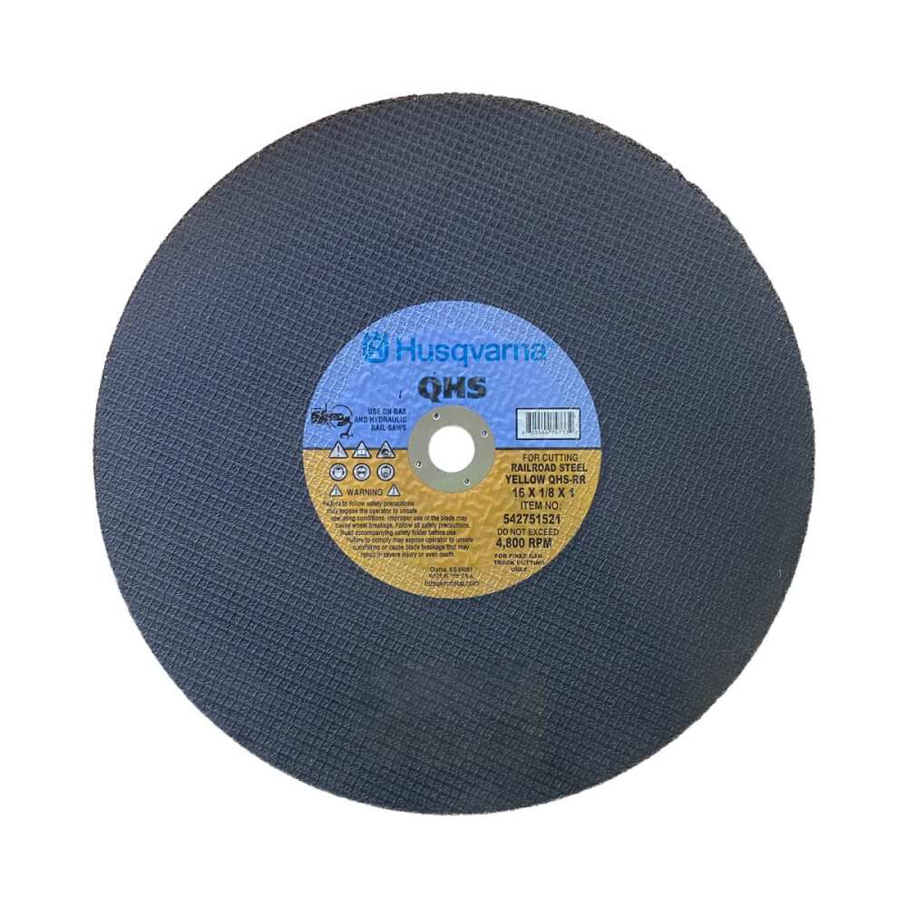 Yellow QHS-RR 16in Railroad Abrasive Blade 542751521