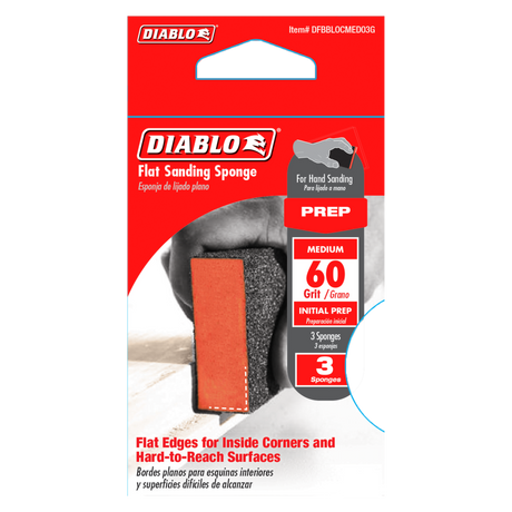 Flat Sanding Sponge 60 Grit Medium DFBBLOCMED03G