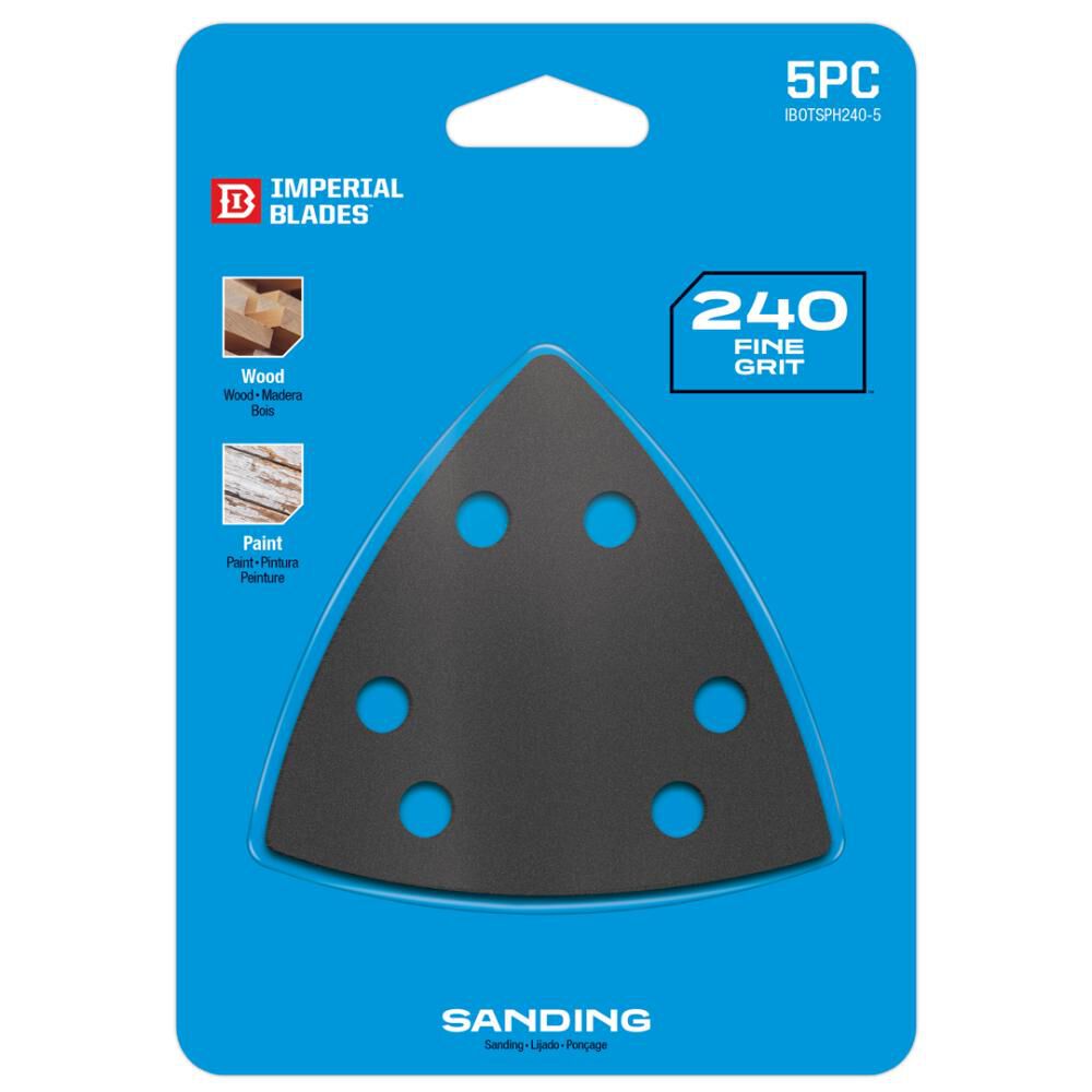 IBOTSPH240-5 Oscillating Multi-Tool Triangle Sandpaper 240 Fine Grit 5PC IBOTSPH240-5