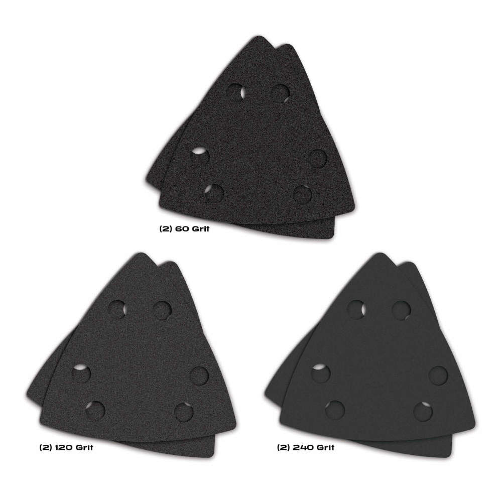 IBOTSPHV-6 Oscillating Multi-Tool Triangle Sandpaper Variety Pack 6PC IBOTSPHV-6