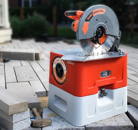 Power Tools 14 in Masonry Saw with Built In Dust Control Vacuum System IQ360XT