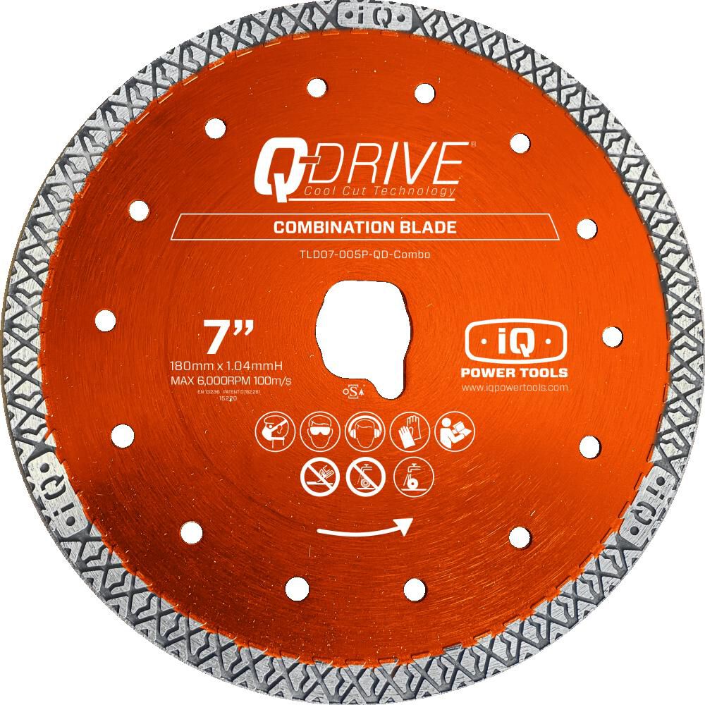 7 in Q-DRIVE Combo Replacement Blade for iQ228CYCLONE TLD07-005P-QD-COMBO