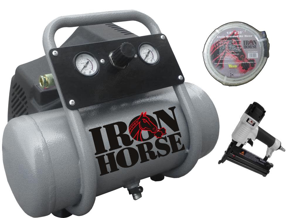 2 Gallon 1HP Hot Dog Air Compressor with Accessory Kit IHHD1020F-NK2