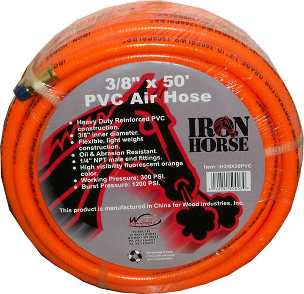 Air Hose PVC 3/8in x 50' IH3/8X50PVC