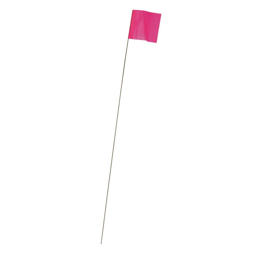 100 piece Florescent Pink Stake Flags 64101