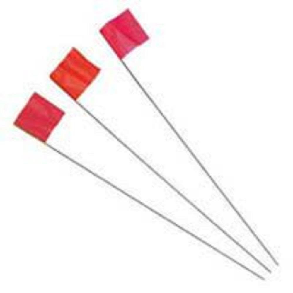 2-1/2 In. x 3-1/2 In. x 21 In. Red Stake Flags 100 pk. 2034207