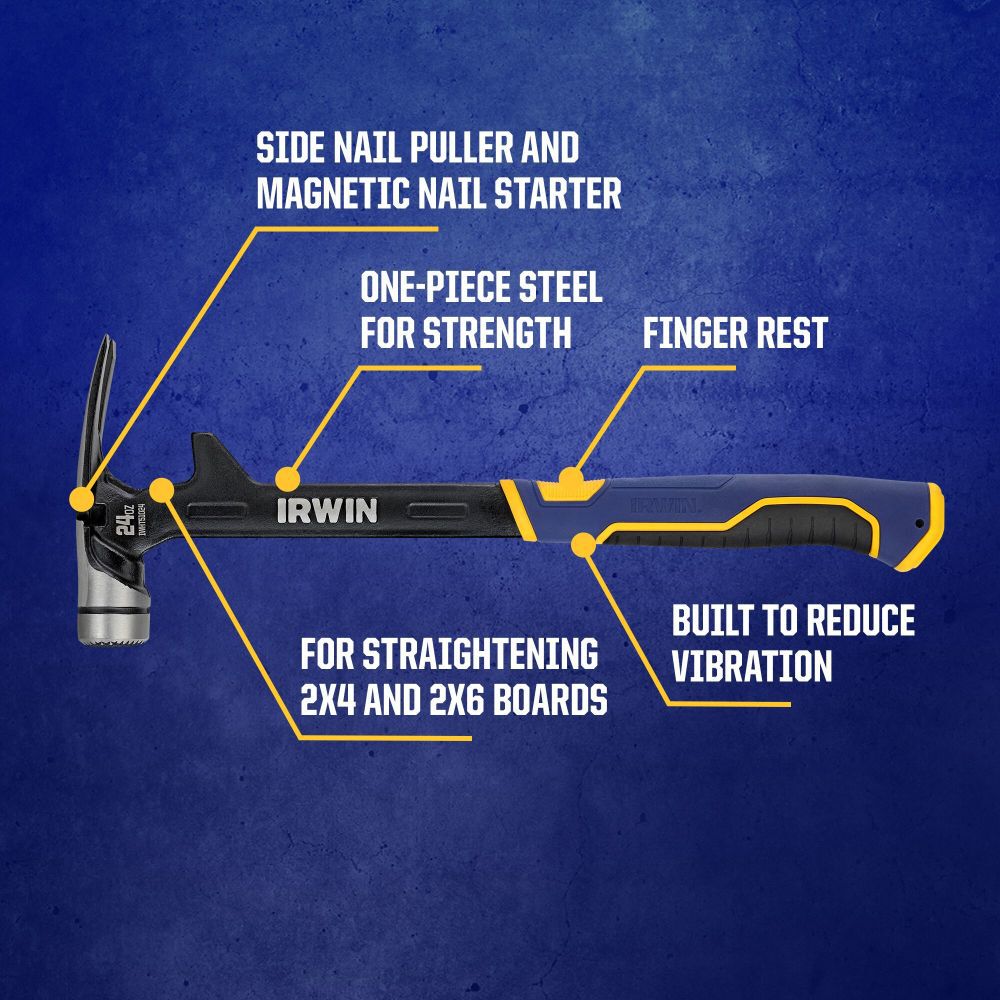 24-oz Milled Face Steel Head Steel Specialty Hammer IWHT51024