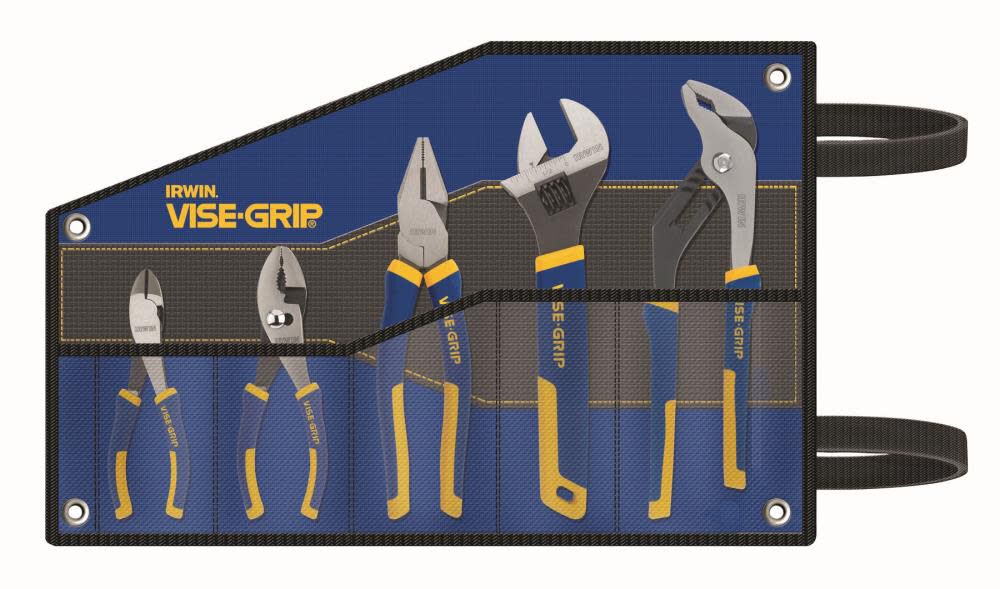 5 piece Pro-Pliers Kit Bag 6 In. Slip Joint 2078708