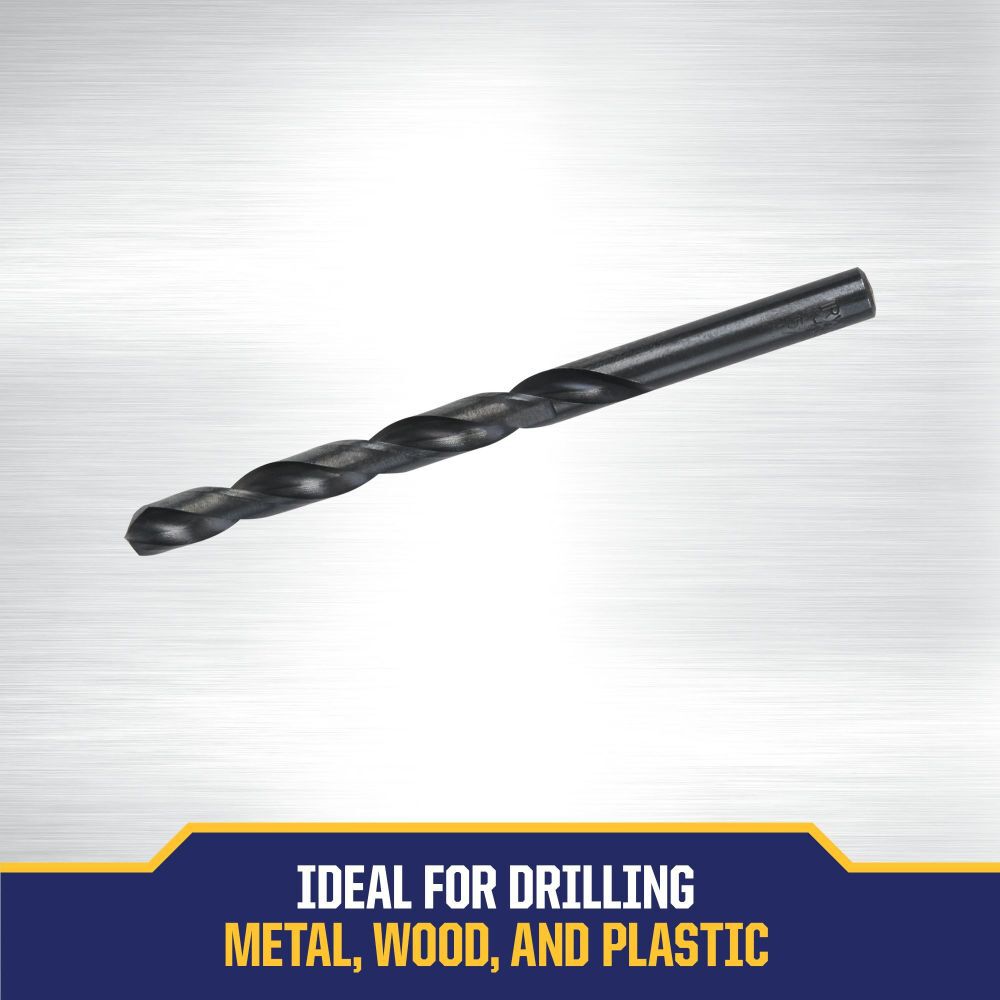 5/16 in Drill Bit Black Oxide HSS Straight Shank, Jobber-Length 67520