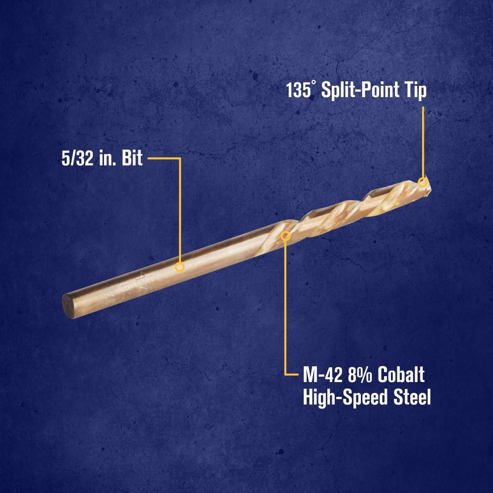 5/32in Left Hand Cobalt Drill Bit 30510