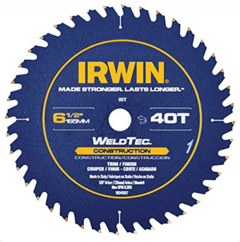 6-1/2 Inch 40T WeldTec Cordless Circular Saw Blade 1934297