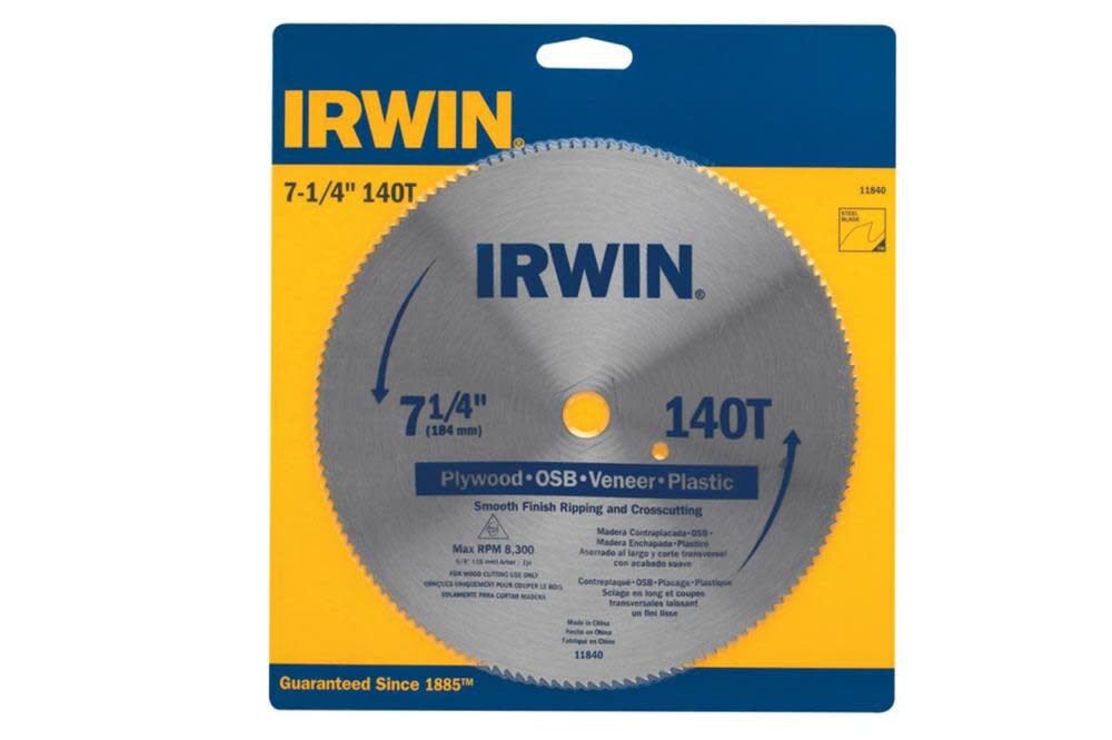 7-1/4 In. 140 TPI Plywood/Os/Veneer Saw Blade 11840