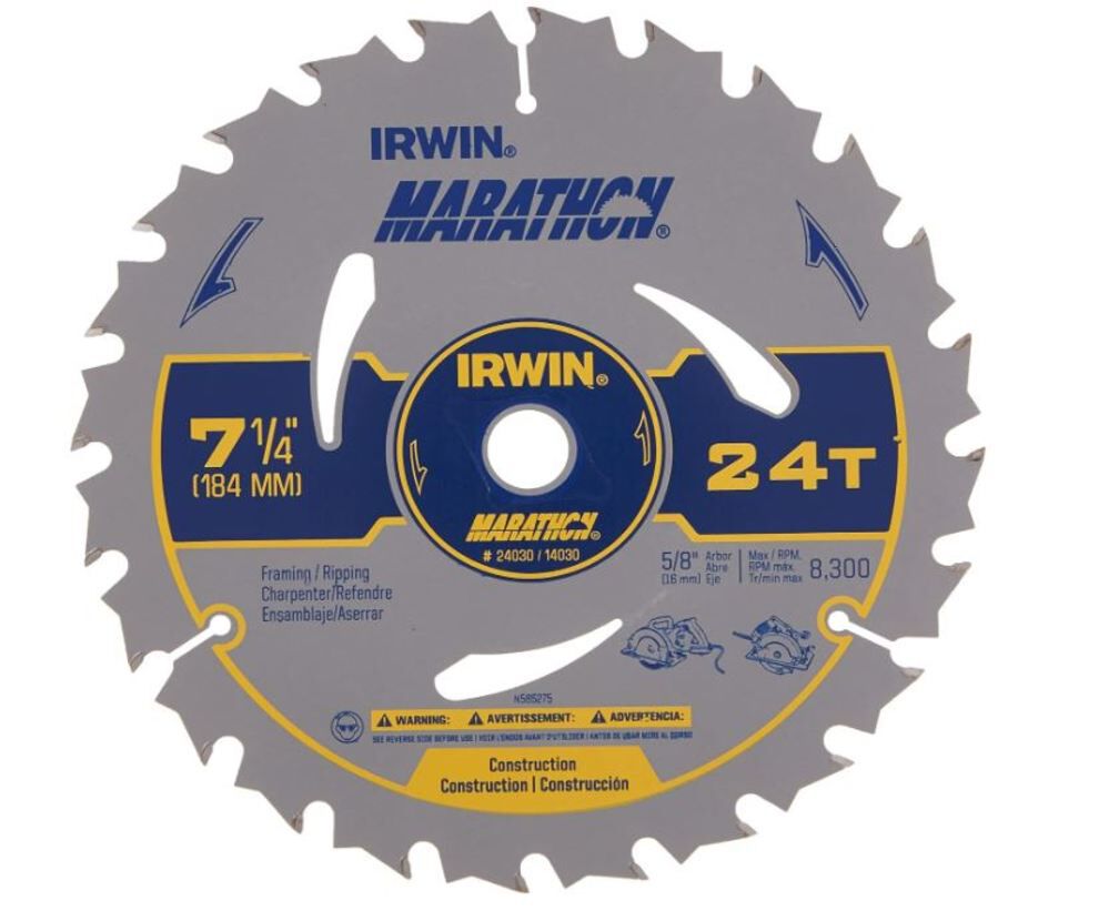 Marathon 7-1/4in Circular Saw Blade 24T Carbide 24030