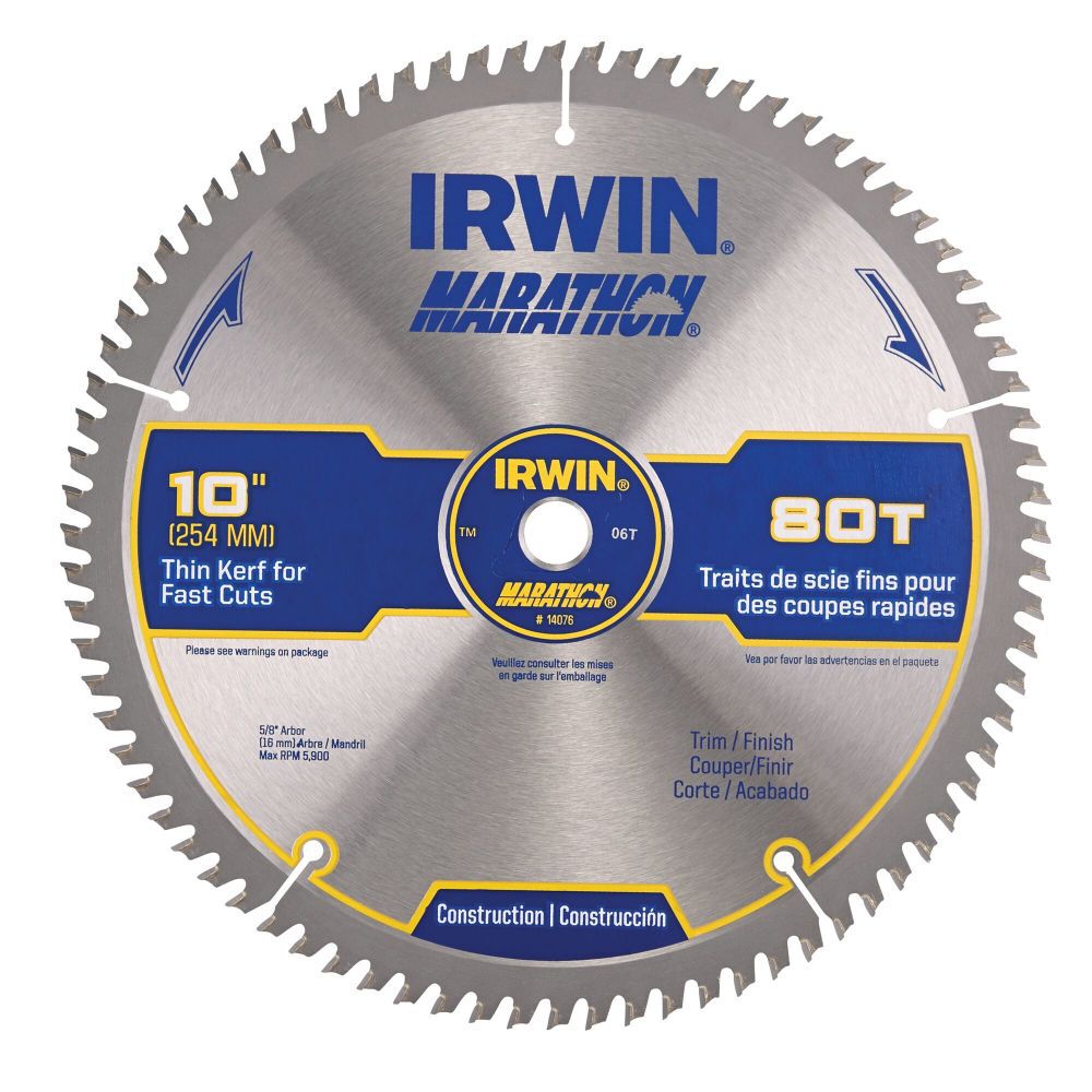 Marathon Carbide Table / Miter Circular Blade 10-Inch 80T 14076