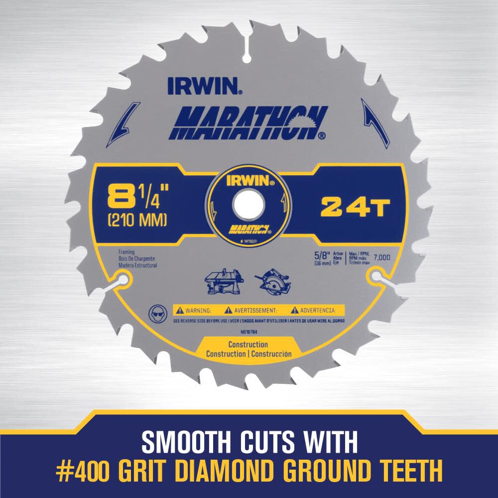 SAW BLADE 8 1/4in 24T MARATHON CD 14050ZR