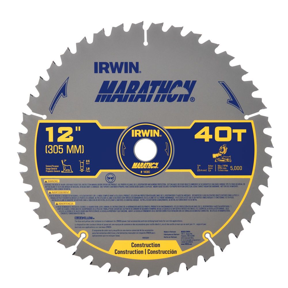 Tools Marathon Carbide Table / Miter Circular Blade 12in 14080