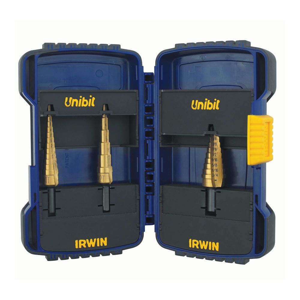 Unibit 502T Step Drill Bit Set 3pc with Nylon Pouch 15502