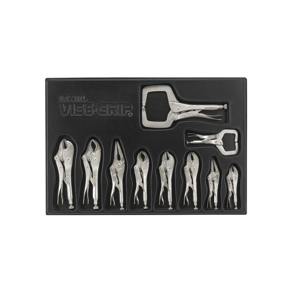 Vise-Grip Locking Pliers Set With Tray, 10-Piece 1078TRAY