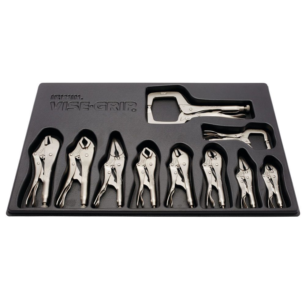 Vise-Grip Locking Pliers Set With Tray, 10-Piece 1078TRAY