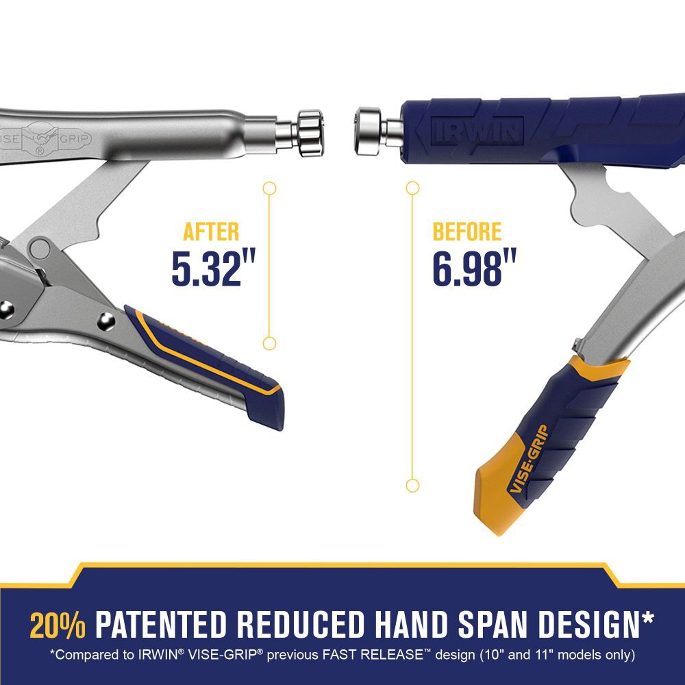 Reduced Hand Span Fast Release 10-in Universal Locking Pliers IRHT82573