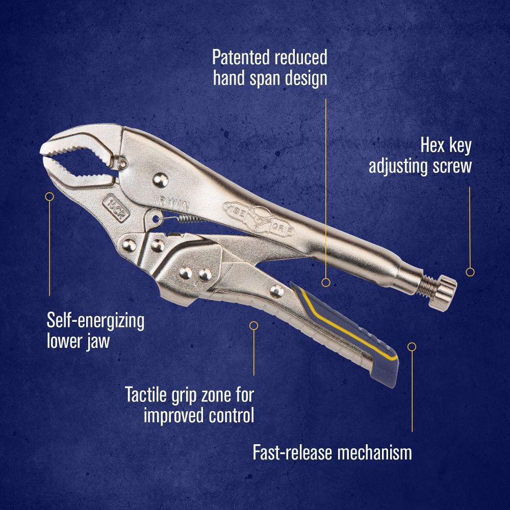 Reduced Hand Span Fast Release 10-in Universal Locking Pliers IRHT82573