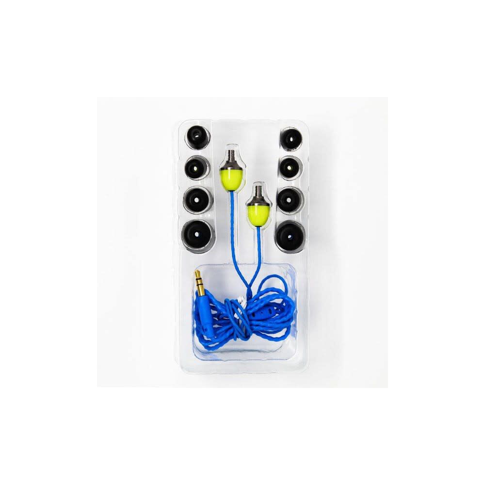 Haven Earbuds Wired Yellow and Blue 29 dB Noise Isolating IT-10