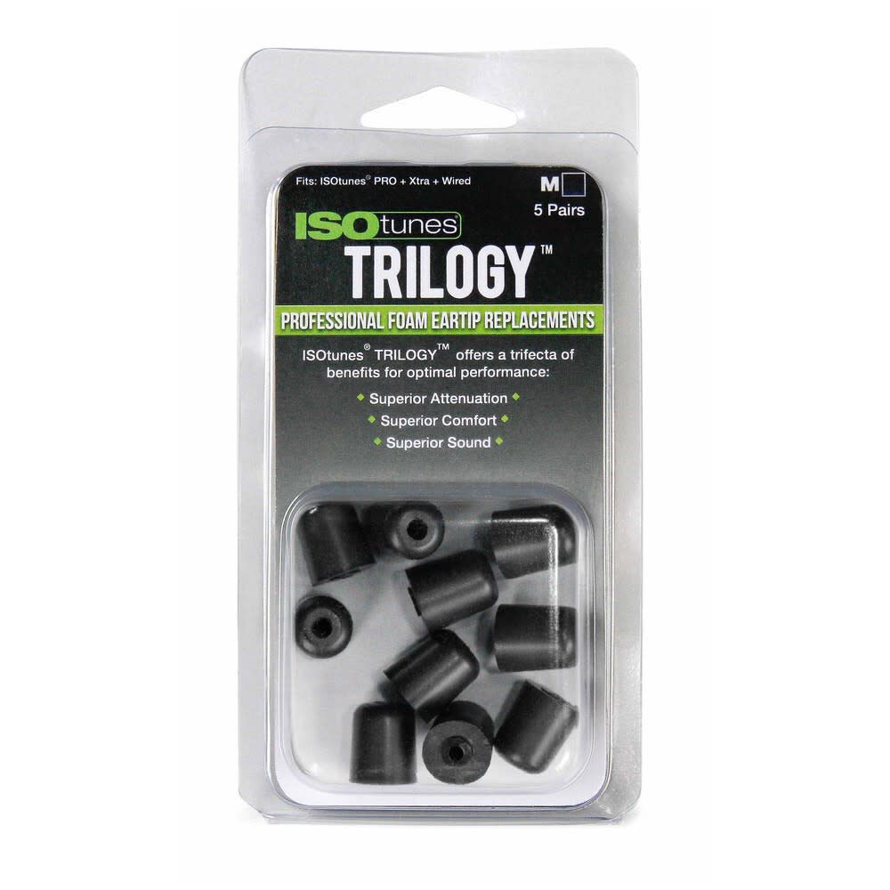 Trilogy Black Core Tall Foam Ear Tips Medium 5 Pairs IT-52