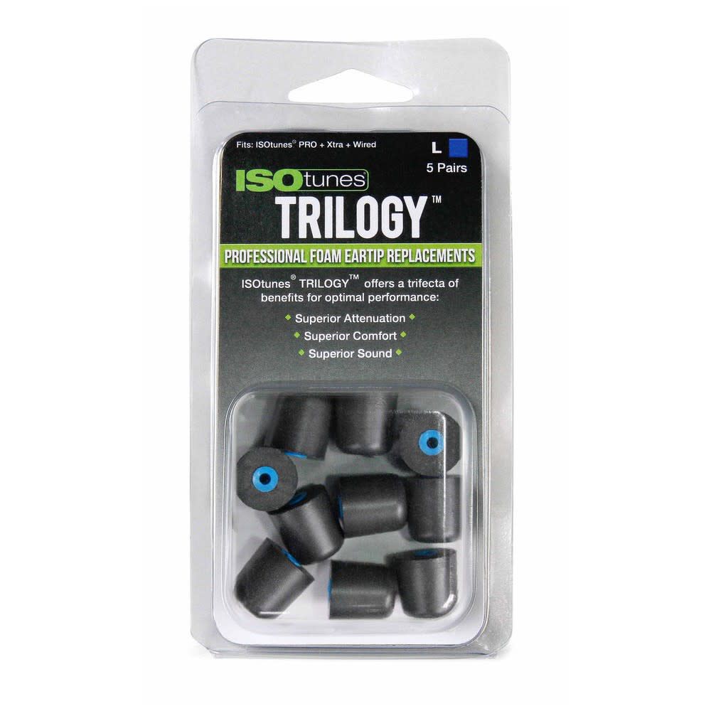 Trilogy Blue Core Tall Foam Ear Tips Large 5 Pairs IT-53