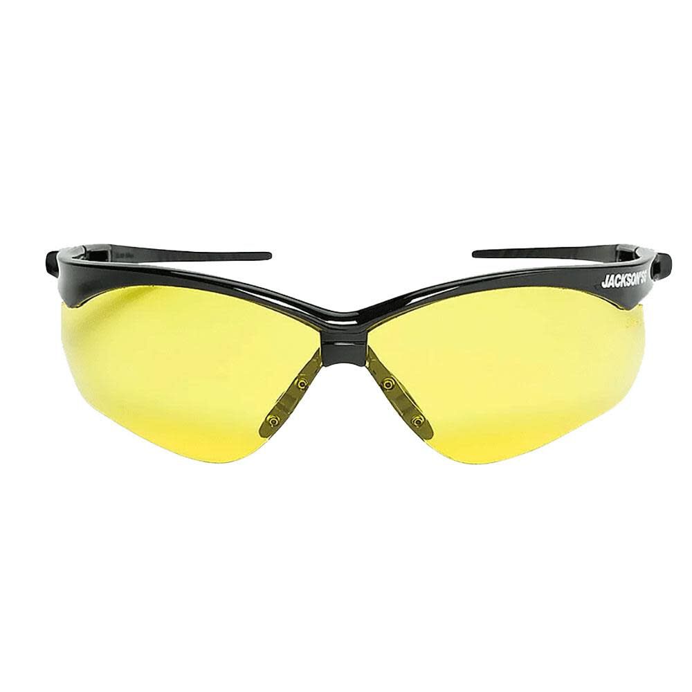 Glasses Anti Fog Coating Amber Lens Black Frame 50003