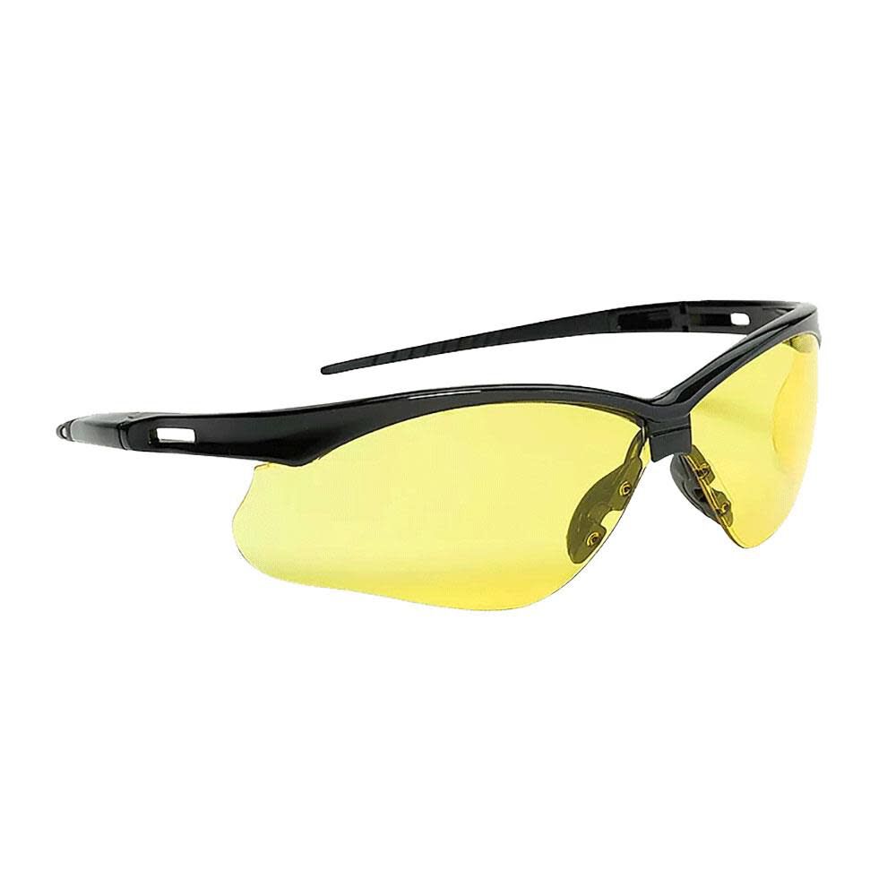 Glasses Anti Fog Coating Amber Lens Black Frame 50003