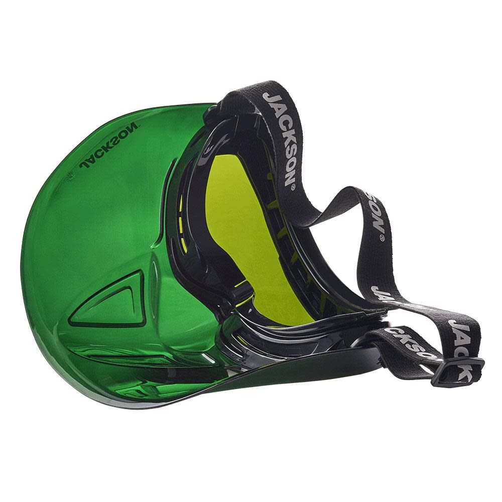 GPL530 Premium Goggle with Detachable Face Shield Shade 3 IR Lens Anti-Fog Coating Green Frame 21001