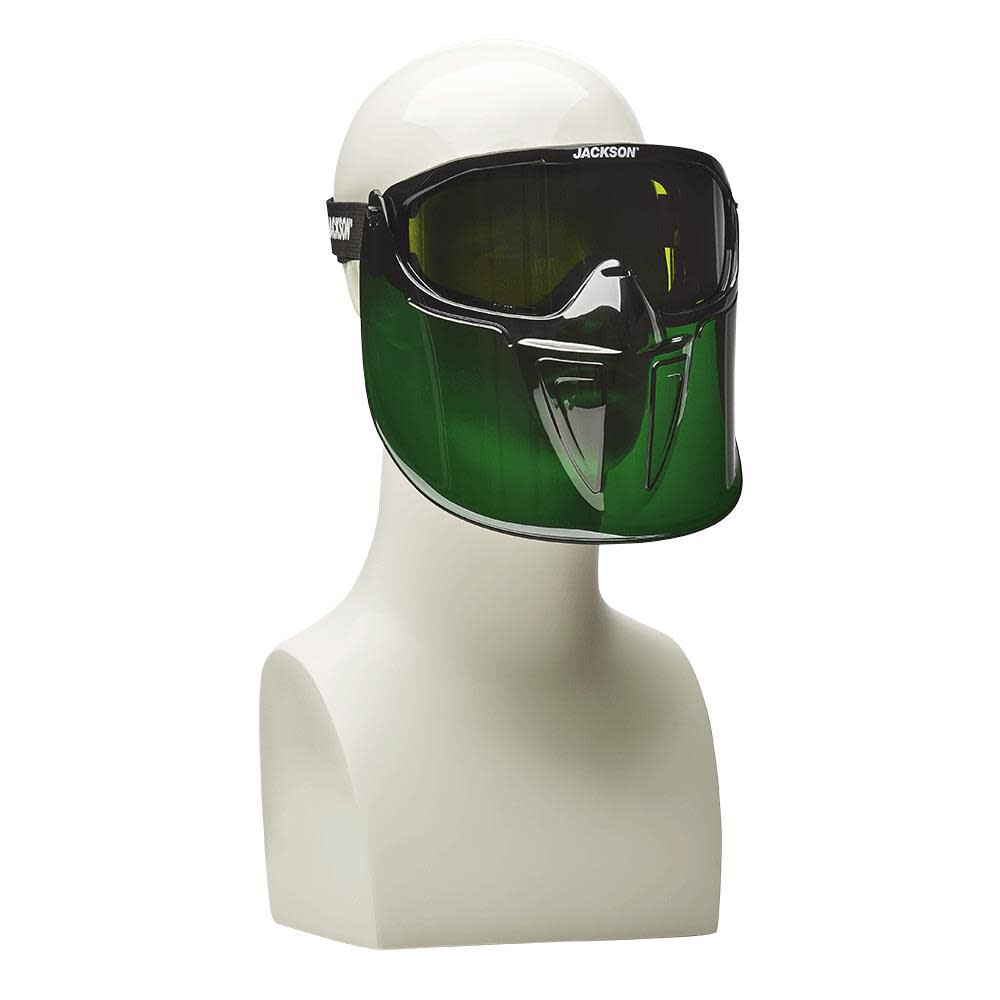 GPL550 Premium Goggle with Detachable Face Shield Shade 5 IR Lens Anti-Fog Coating Green Frame 21002