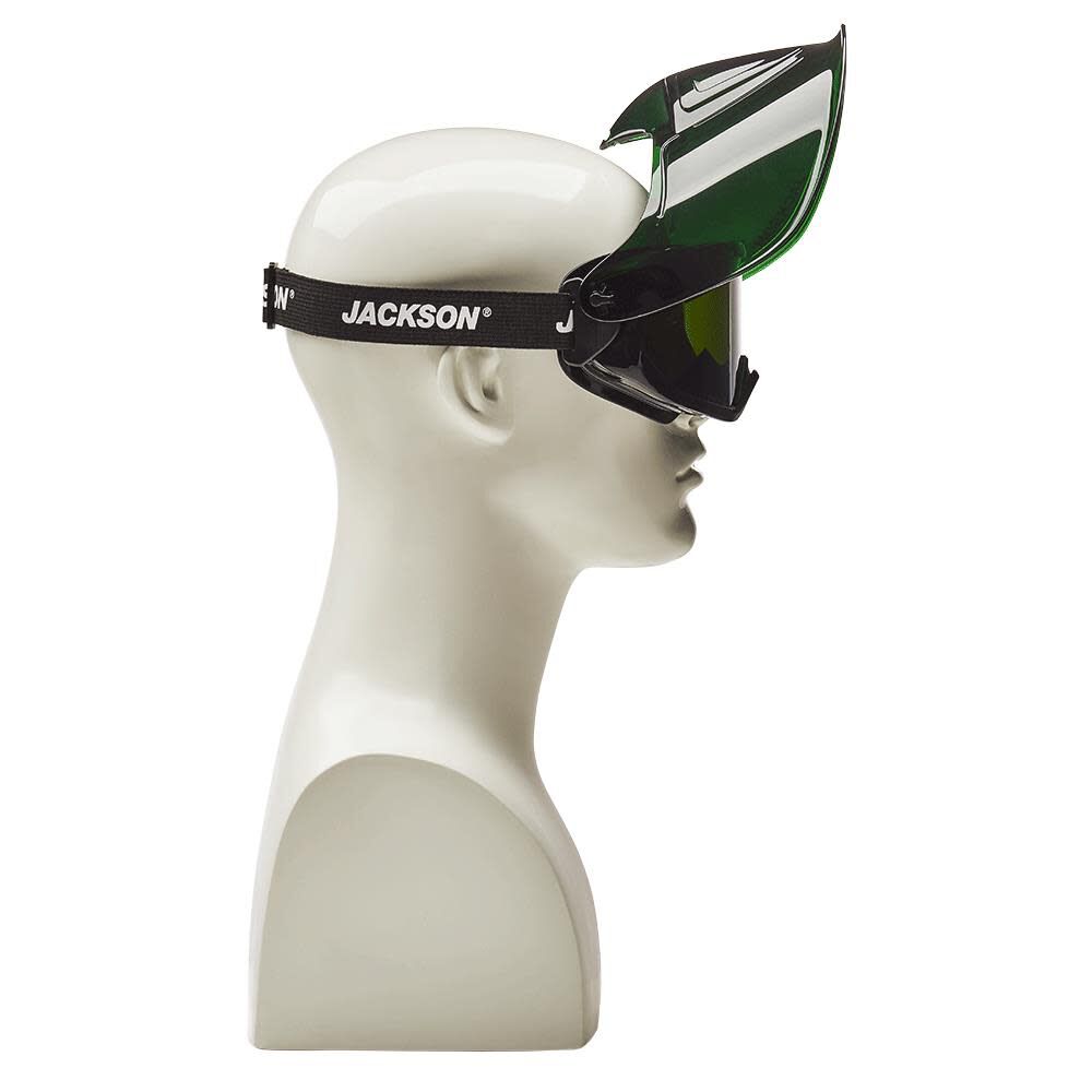 GPL550 Premium Goggle with Detachable Face Shield Shade 5 IR Lens Anti-Fog Coating Green Frame 21002