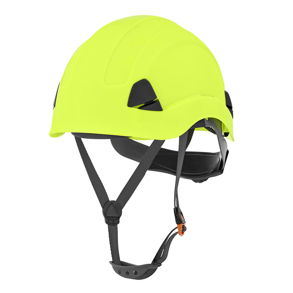 Industrial Climbing Non-Vented Hard Hat,CH-300 Hi-Viz Green 20906