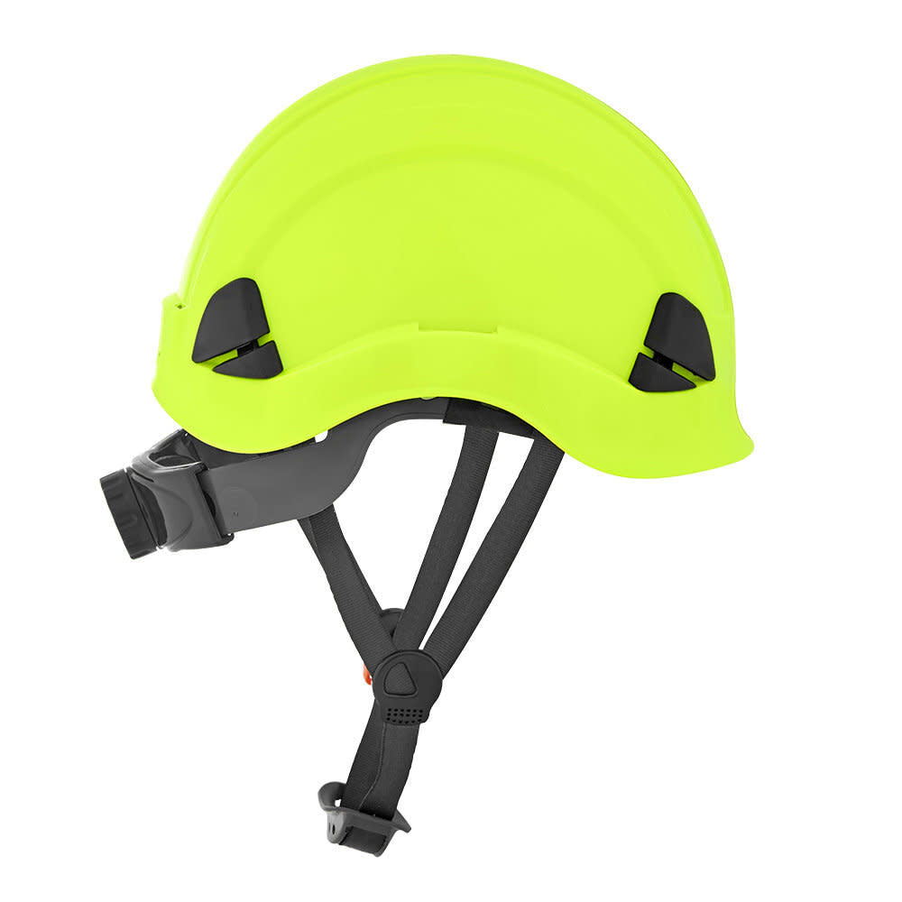 Industrial Climbing Non-Vented Hard Hat,CH-300 Hi-Viz Green 20906