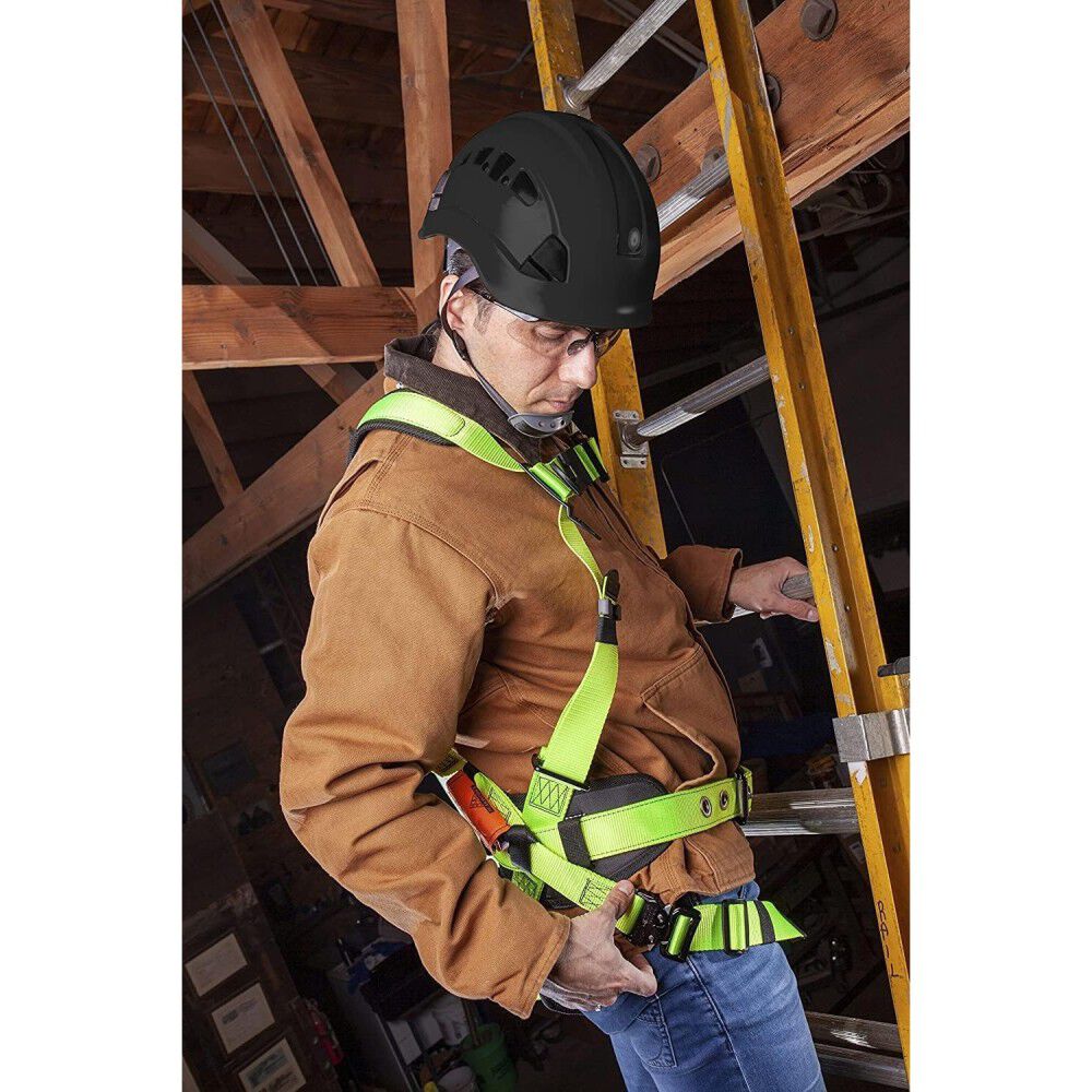 Industrial Climbing Vented Hard Hat, CH-400 Black 20927