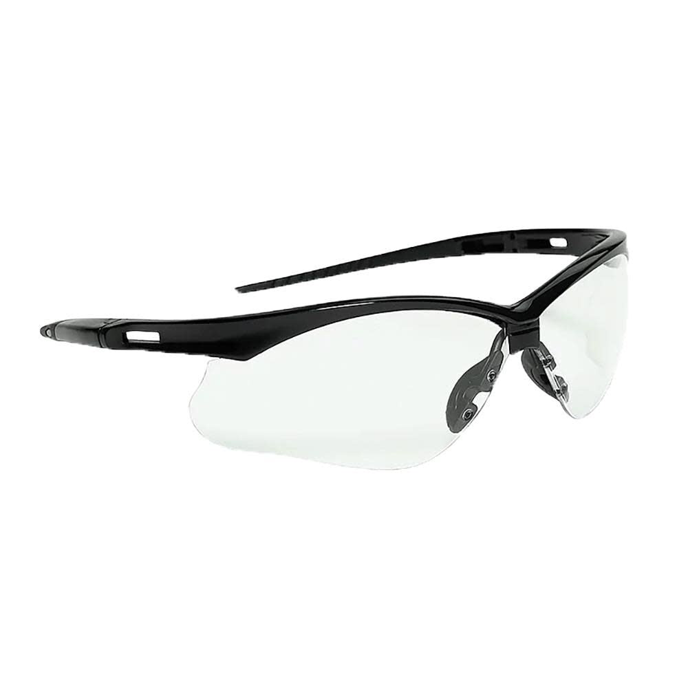 Lightweight Ultra-Strong SG Safety Glasses with Soft Touch Temples and Flexible Nose Piece Anti-Fog Coating Clear Lens Black Frame 1 Pair 50001