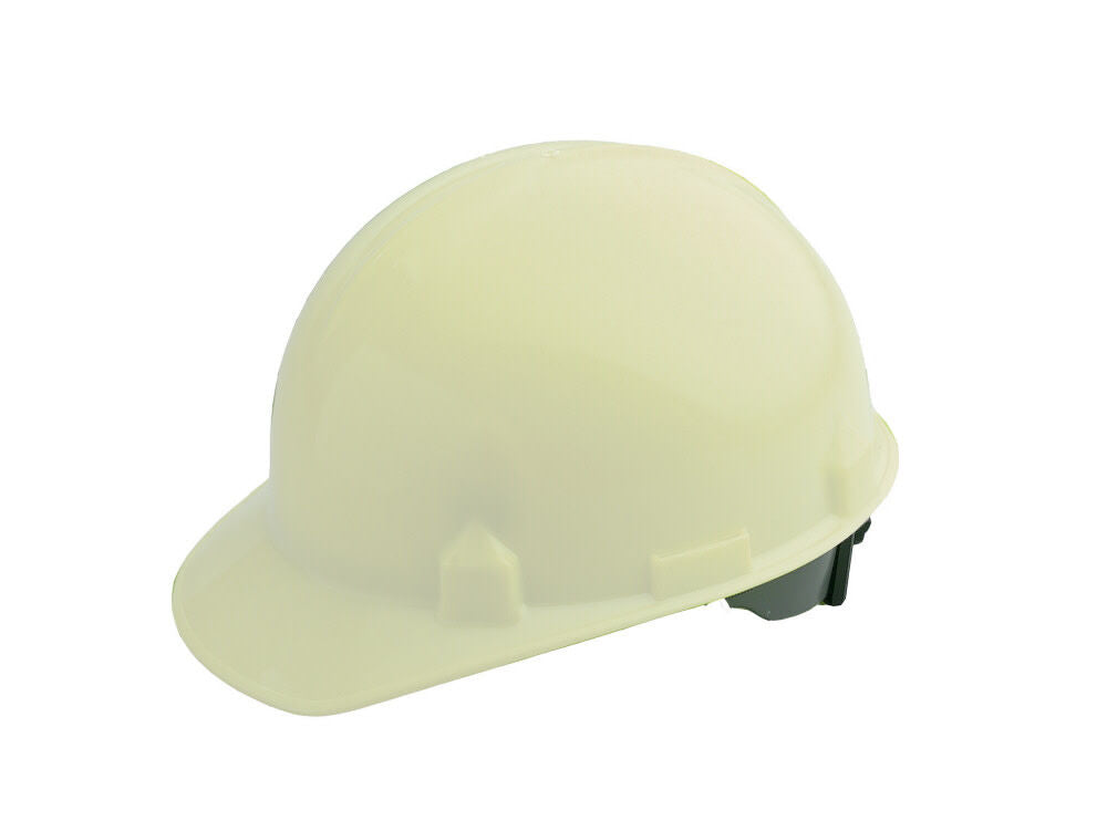 White SC 6 Hard Hat with 4pt Ratchet Suspension 12pcs 14834