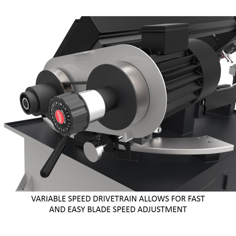 10in x 18in Semi-Auto Variable Speed Dual Horizontal Mitering Saw 891070