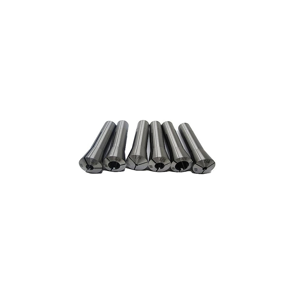 1/8 to 3/4 in R-8 Tapered Collet Set 6pc 650132