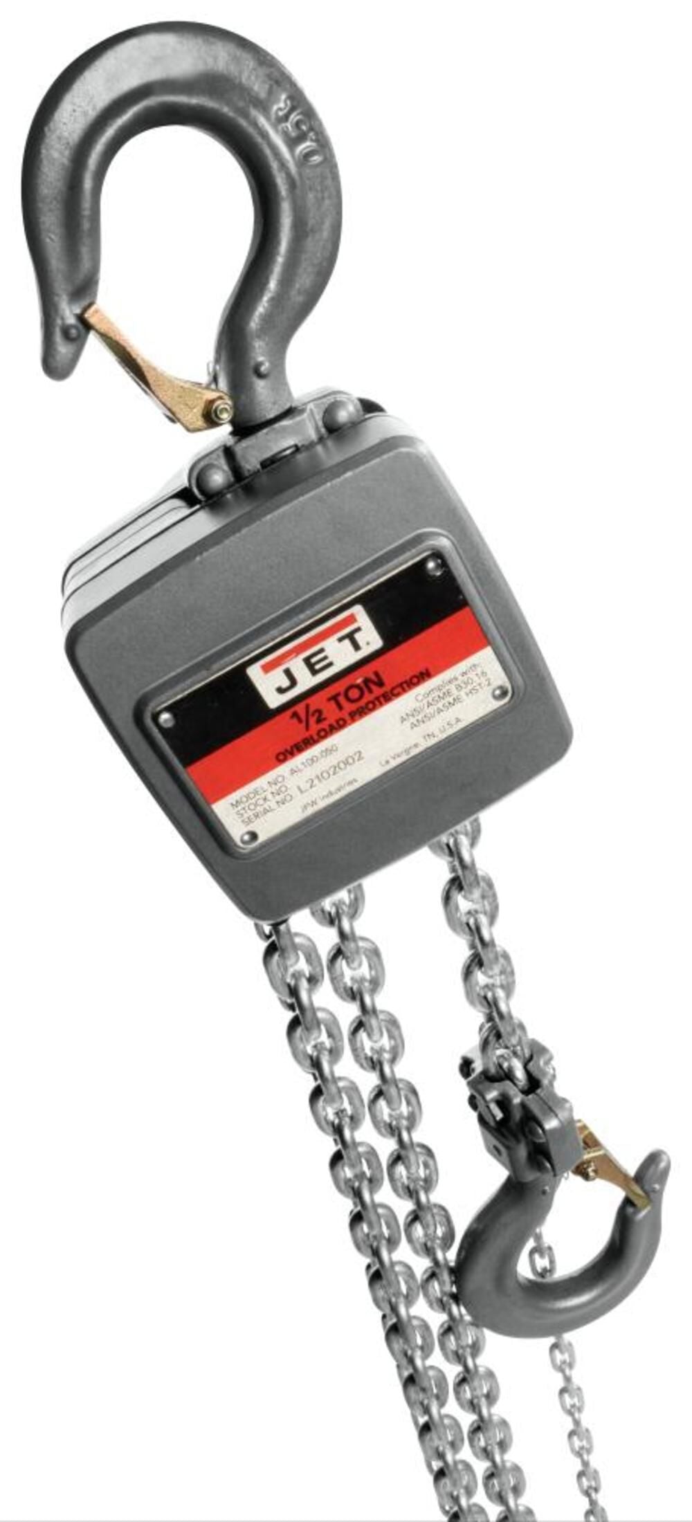 AL100-050-10 1/2 Ton Hand Chain Hoist with 10' of Lift 133051