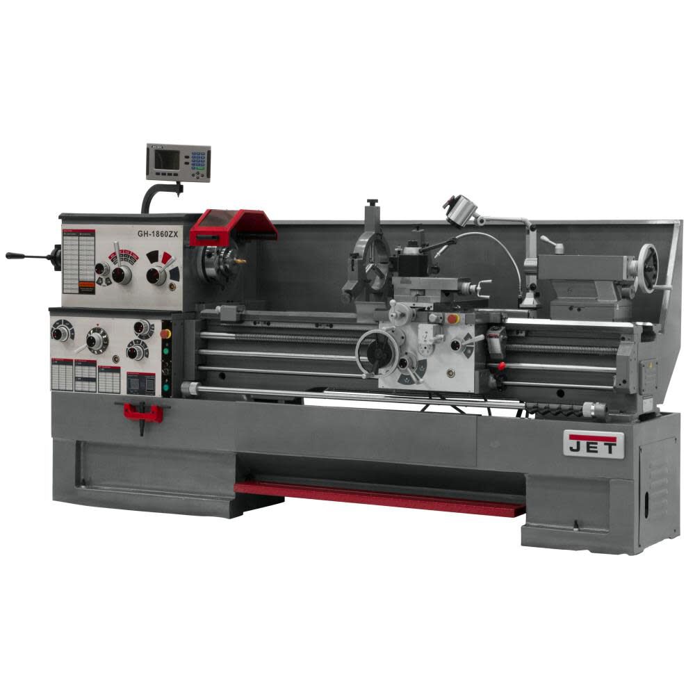 Gear Head 18 x 60 ZX Lathe with 2-Axis ACU-RITE 203 DRO and Collet Closer Installed 321491