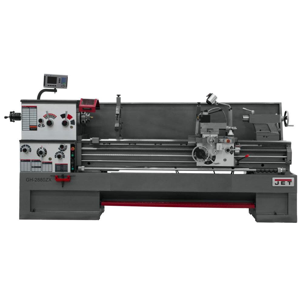 Gear Head 22 x 80 ZX Lathe with 2-Axis ACU-RITE 203 DRO and Collet Closer 321566