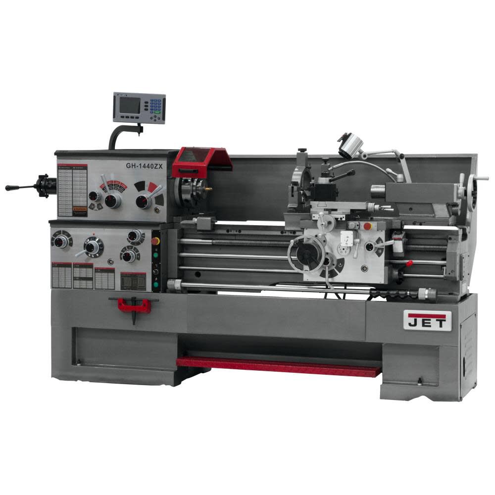 GH-1440ZX with ACU-Rite 303 DRO with Taper Attachment & Collet Closer Metalworking Lathe 321302