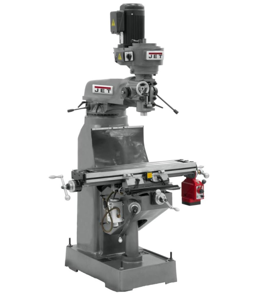 JTM-1 Turret Mill 9 In. x 42 In. Table 16 Spindle Speeds 2 HP 3Ph 230 V Only 690082