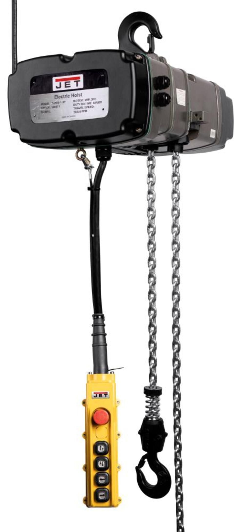 TS200-230-010 1 Ton Two Speed Electric Chain Hoist 3 Phase 10' Lift 140239